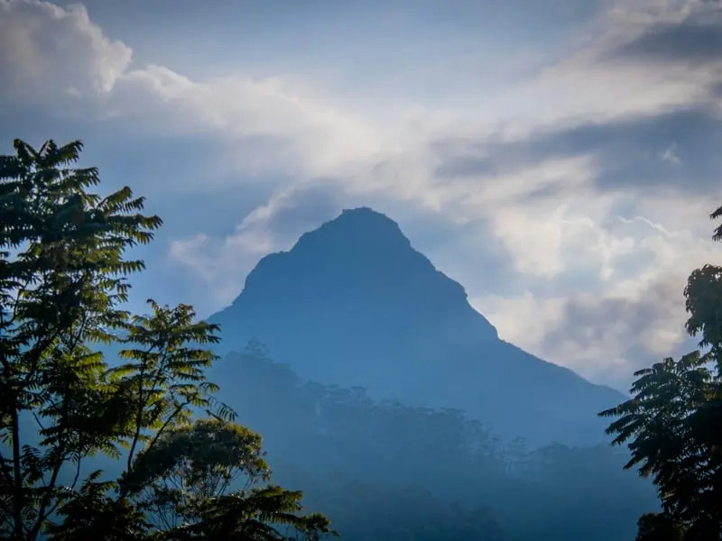 Adam's Peak misty mountain Sri Lanka
