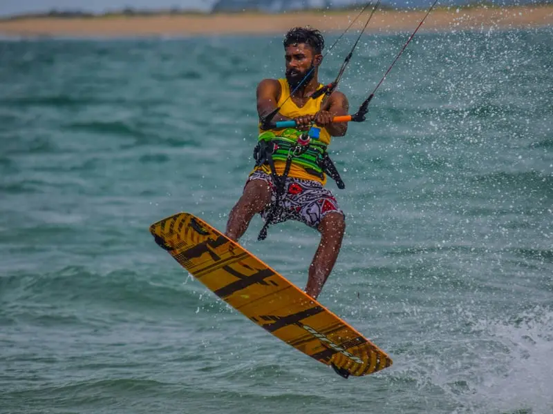 Kitesurfing Kalpitiya lagoon Sri Lanka